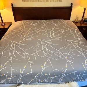Bedsure King Duvet Reversible/Shams 20x36 8-Inside Corner Ties